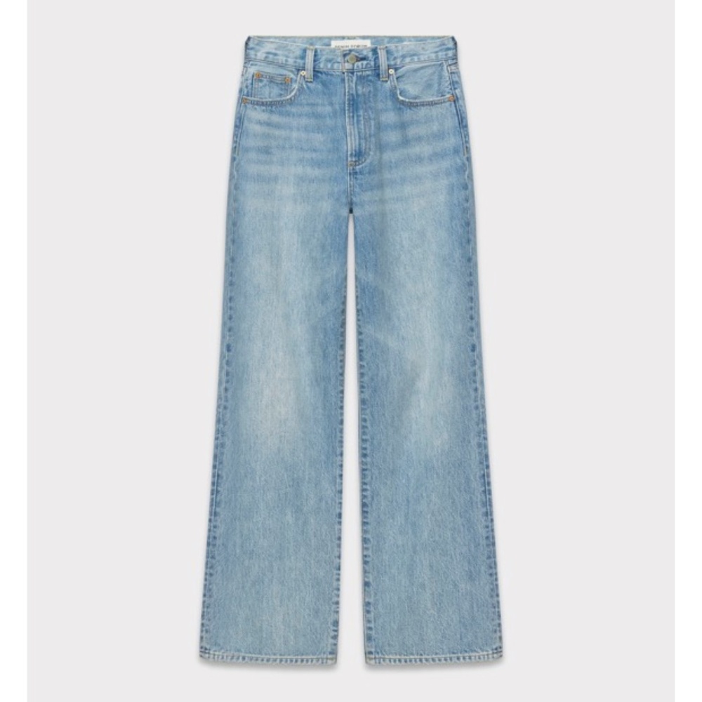 Light Blue Wide Leg Jeans - Flared Denim